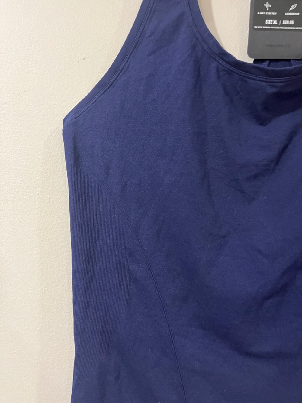 Fabletics Navy Racerback Tank — Solid Athletic Staple - Picture 4 of 7